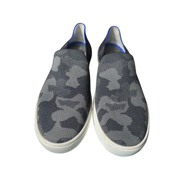 ROTHY'S Size 9‎ Women’s The Original Slip On Sneaker Dark GRAY CAMO GUC #S88-8 - Picture 1 of 12